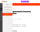 G-SRT Trigonometric Function Values