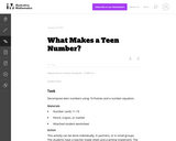 K.NBT What Makes a Teen Number?