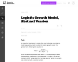 Logistic Growth Model, Abstract Version