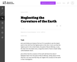 Neglecting the Curvature of the Earth