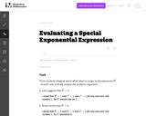 N-RN Evaluating a Special Exponential Expression