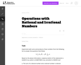 Operations with Rational and Irrational Numbers