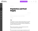 Population and Food Supply