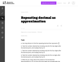 Repeating decimal as approximation