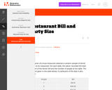 Restaurant Bill and Party Size