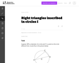 Right Triangles Inscribed in Circles I