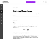 Solving Equations