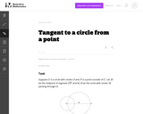 Tangent to a Circle from a Point