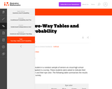 Two-Way Tables and Probability