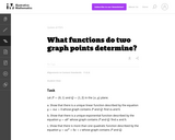 What Functions Do Two Graph Points Determine?