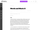 Words and Music II