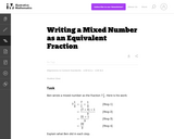 Writing A Mixed Number As an   Equivalent Fraction