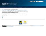 Instructional Design Tips for Computer-Based E-Learning
