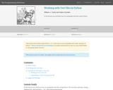 The Programming Historian 2: Working with Text Files