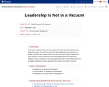 "Leadership Is Not in a Vacuum" from UPenn Knowledge @ Wharton High School