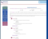 Simplifying Rational Expressions (LWP A)