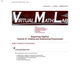 Adding and Subtracting Polynomials (LWP)