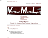 Solving Rational Equations (LWP B)