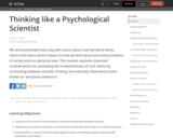Thinking like a Psychological Scientist
