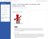 TA 121 - Oral Interpretation of Literature - OER Course