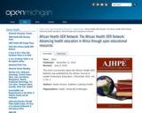 The African Health OER Network: Advancing health education in Africa through open educational resources