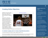 Creating Online Learning Objectives