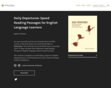Daily Departures: Speed Reading Passages for English Language Learners