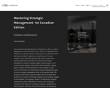 Mastering Strategic Management- 1st Canadian Edition