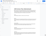 OER Action Planning Worksheet.