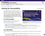 Vetting for Accessibility