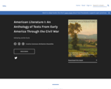American Literature I: An Anthology of Texts From Early America Through the Civil War