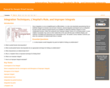 GVL - Integration Techniques, L'Hopital's Rule, Improper Integrals