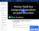 Vector Field Line Integrals Dependent on Path Direction