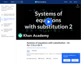 Practice using substitution for systems