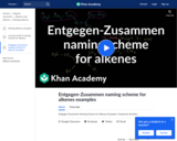 Entgegen-Zusammen Naming Scheme for Alkenes Examples