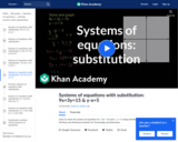 Example 3: Solving systems by substitution