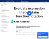 Evaluating a function expression