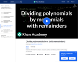 Polynomial divided by monomial