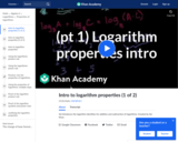 Introduction to logarithm properties