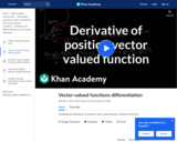 Derivative of a position vector valued function
