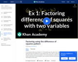 Example 1: Factoring difference of squares