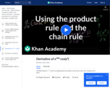 Using the product rule and the chain rule