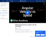 Relationship between angular velocity and speed