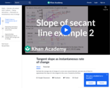 Slope of a secant line example 2