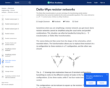 Delta-Wye resistor networks