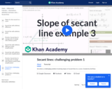 Slope of a secant line example 3