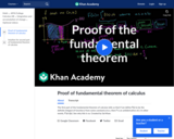 Proof of Fundamental Theorem of Calculus