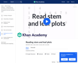 Reading stem and leaf plots