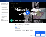 Mussolini aligns with Hitler