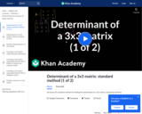 Finding the determinant of a 3x3 matrix method 2